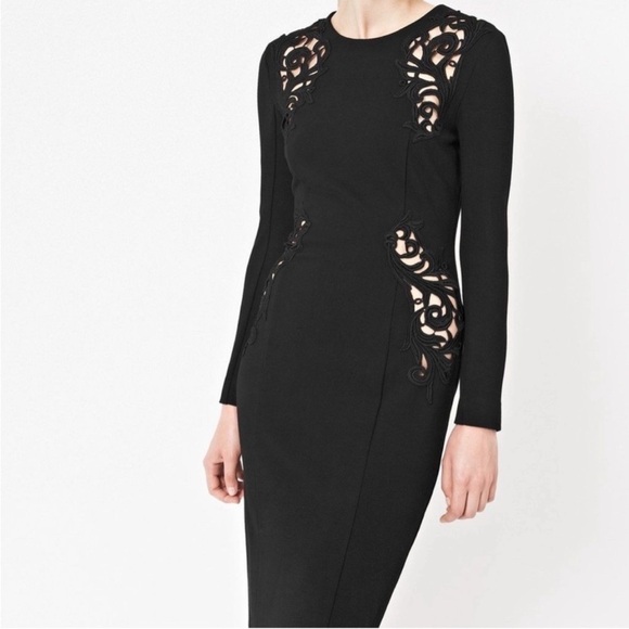 French Connection Marie Lace Cutout Bodycon Dress - Picture 6 of 9